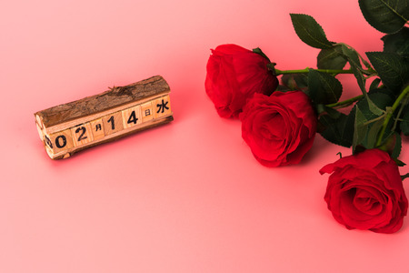 Valentine's day roses bouquetの写真素材