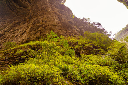 Sanqiao scenic spot, wulong tiankeng, sichuan province, Chinaの写真素材