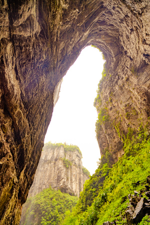 Sanqiao scenic spot, wulong tiankeng, sichuan province, Chinaの写真素材