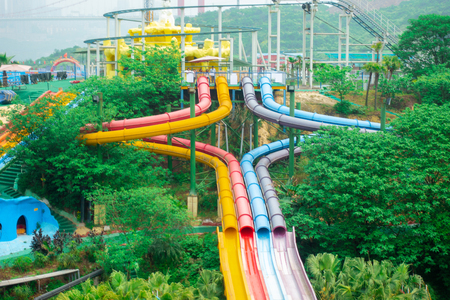 Water park slidesのeditorial素材
