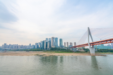 Chongqing qianshimen bridge landscapeのeditorial素材