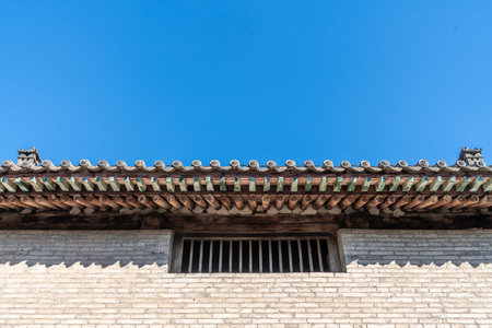 The architectural complex of the luxurious residence in ancient Chinaのeditorial素材