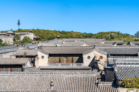 The architectural complex of the luxurious residence in ancient Chinaのeditorial素材