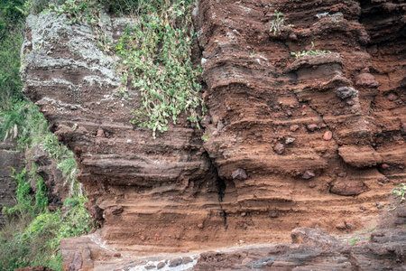 The basalt on the coast