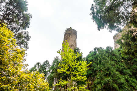 Mountains under the blue skyの写真素材