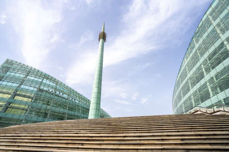 Urban architecture of Zhengzhou, Henan Province, Chinaのeditorial素材