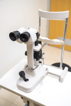 Slit lamps for eye examinations in hospitals