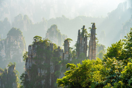 Scenery of Zhangjiajie Scenic area in Hunan Province, Chinaの写真素材