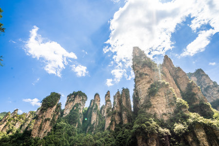 Scenery of Zhangjiajie Scenic area in Hunan Province, Chinaの写真素材