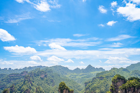 Scenery of Zhangjiajie Scenic area in Hunan Province, Chinaの写真素材