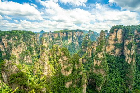 Scenery of Zhangjiajie Scenic area in Hunan Province, Chinaの写真素材