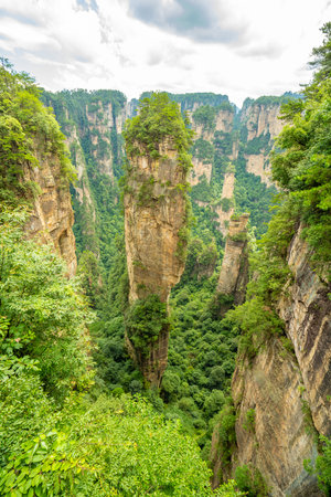 Scenery of Zhangjiajie Scenic area in Hunan Province, Chinaの写真素材