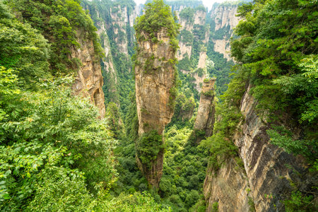 Scenery of Zhangjiajie Scenic area in Hunan Province, Chinaの写真素材