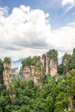 Scenery of Zhangjiajie Scenic area, Hunan Province, Chinaの写真素材