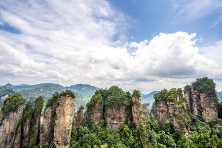 Scenery of Zhangjiajie Scenic area, Hunan Province, Chinaの写真素材