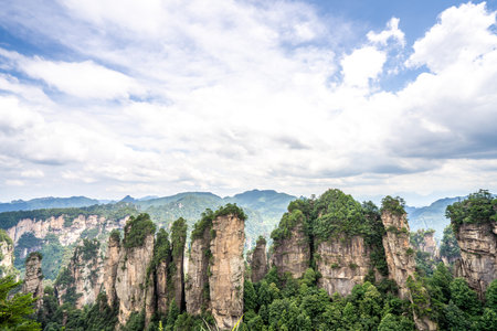Scenery of Zhangjiajie Scenic area, Hunan Province, Chinaの写真素材