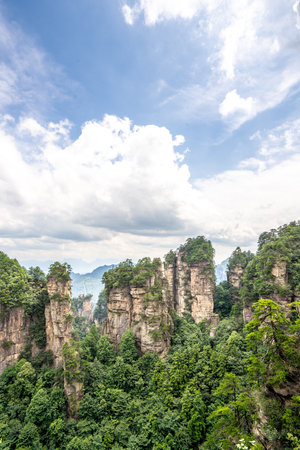 Scenery of Zhangjiajie Scenic area, Hunan Province, Chinaの写真素材