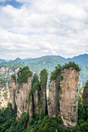 Scenery of Zhangjiajie Scenic area, Hunan Province, Chinaの写真素材