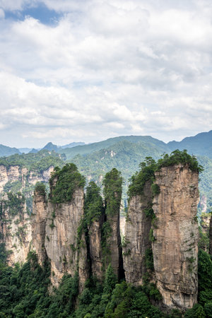 Scenery of Zhangjiajie Scenic area, Hunan Province, Chinaの写真素材