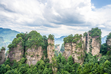 Scenery of Zhangjiajie Scenic area, Hunan Province, Chinaの写真素材