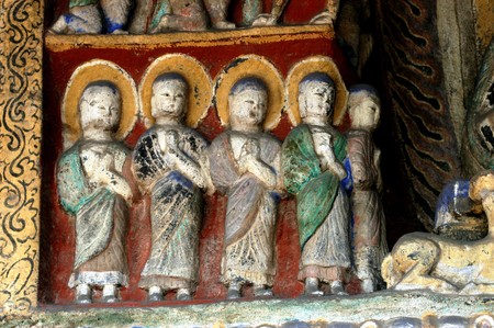 Yungang Grottoes in Shanxi Province of China                                の写真素材