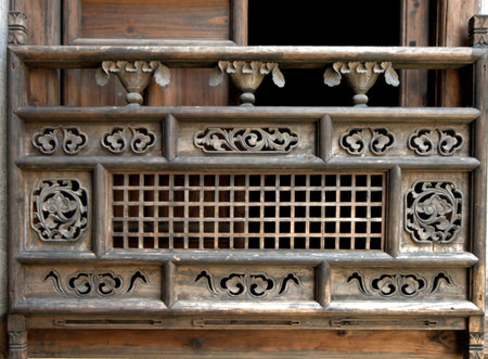 house Qiankou HuangShan China                                    の写真素材