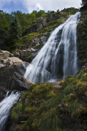 landscape of a river in northern Spainの写真素材