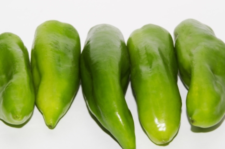 newly harvested green peppers , naturally agricultural productの写真素材