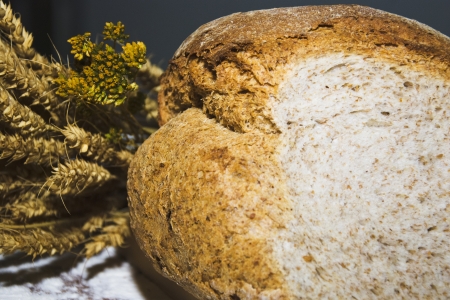 different types of freshly baked artisan breadの写真素材
