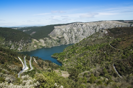 The Sil river canyon in Galicia , Spainの写真素材