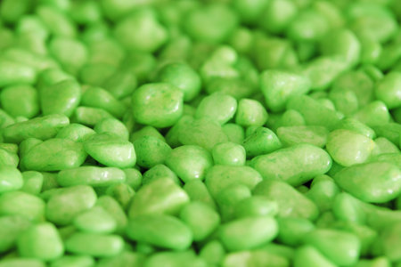 Close-up of sharp green gravelの写真素材