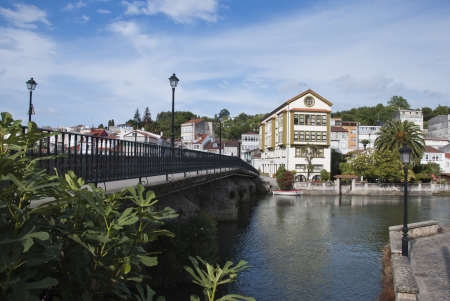 bridge over the river in Betanzos (Galicia )の写真素材