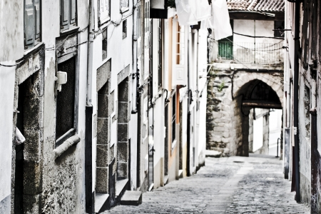 alley in a village in Galicia ( Spain )の写真素材