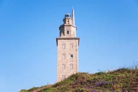 Hercules tower in the atlantic coast of Spain, Galicia.のeditorial素材