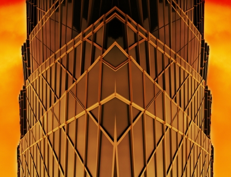 Abstract exterior space  Futuristic architecture の写真素材