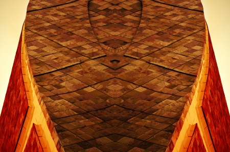 Abstract exterior space  Futuristic architecture の写真素材