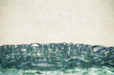 abstract background water bubbles in greenの写真素材