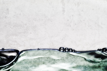 abstract background water bubbles in greenの写真素材