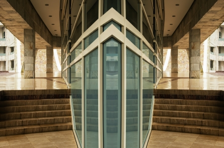 modern glass facade office buildingの写真素材
