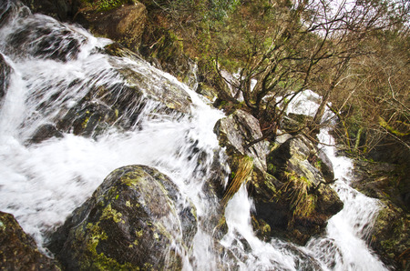 detail of a river in northern Spainの写真素材