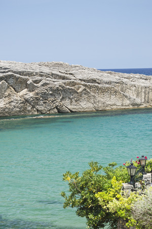 Coastal landscape in Luarca in northern Spainの写真素材
