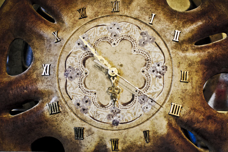 Face of an antique clockの写真素材