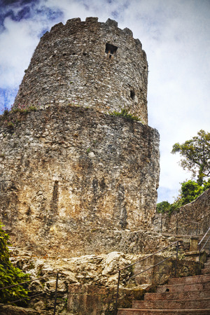 medieval castle ruins in Cantabria ( Spain )のeditorial素材