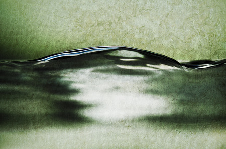 abstract background water bubbles in greenの写真素材