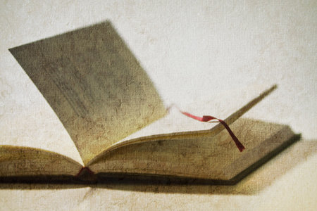 old book with aged effect textureの写真素材