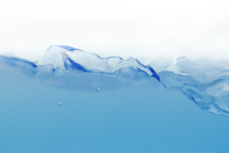 Water and air bubbles over white backgroundの写真素材