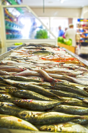 fresh fish at the marketの写真素材