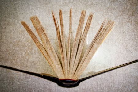 old book with aged effect textureの写真素材