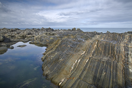 Coast of Galicia. Beautiful place in the north of Spain.の写真素材