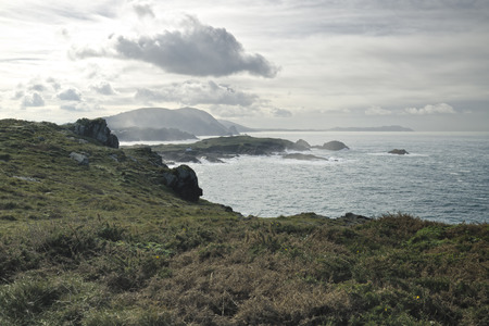 Coast of Galicia. Beautiful place in the north of Spain.の写真素材